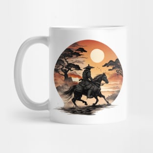 Samurai In A Sunset Mug